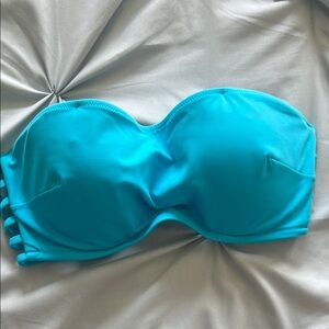 Turquoise Strapless Bikini Top